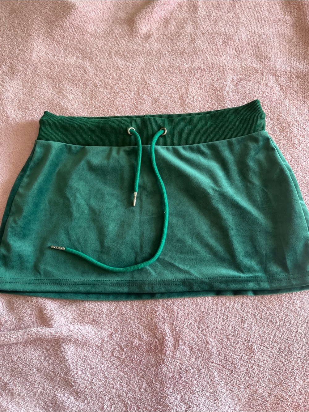 Edikted Green Drawstring Mini Skirt